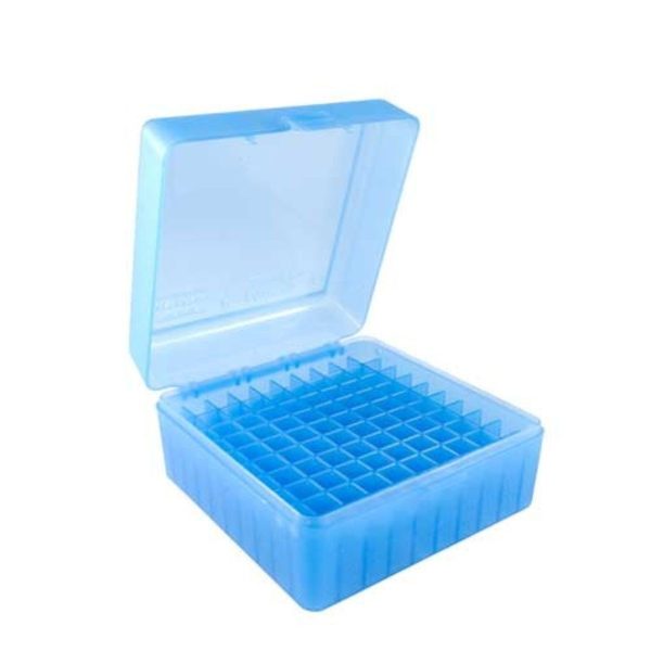 MTM Gase Gard RM 100 Patronenbox 100 Patronen blau transparent